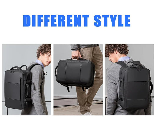 Stylish BANGE Travel Backpack – Business Laptop Backpack 17.3” Expandable, Waterproof, USB Charging, Large Capacity - WAREHOUSE SHOP