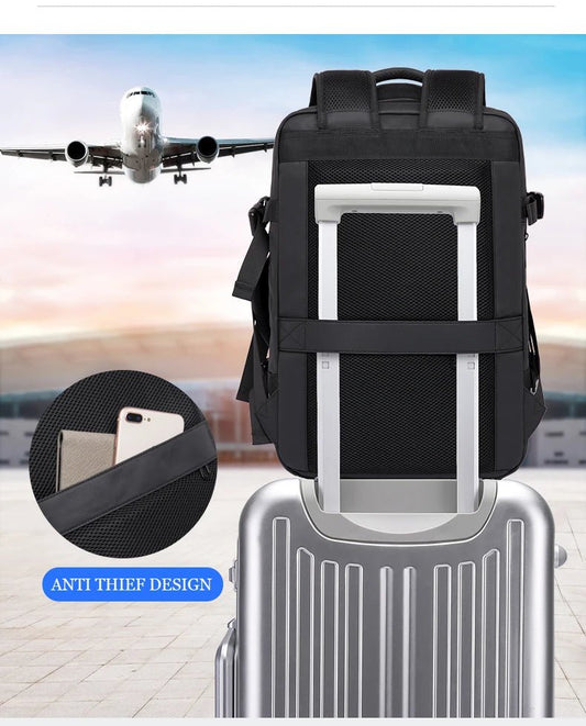 Stylish BANGE Travel Backpack – Business Laptop Backpack 17.3” Expandable, Waterproof, USB Charging, Large Capacity - WAREHOUSE SHOP