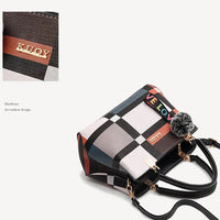 Stylish women’s designer handbag in PU leather with hairball detail, versatile crossbody and top - handle design, perfect for daily use. - WAREHOUSE SHOP