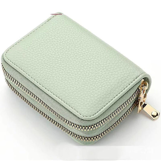 Stylish women’s short purse with lychee pattern, secure zipper, roomy card slots, and coin pocket for everyday use - WAREHOUSE SHOP