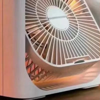 Summer Multifunctional Desktop Fan Air Humidifier Five - hole Spray Fan 3 In 1 Silent Air Cooler Portable Practical Cooling Fan - WAREHOUSE SHOP