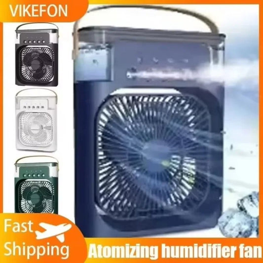 Summer Multifunctional Desktop Fan Air Humidifier Five - hole Spray Fan 3 In 1 Silent Air Cooler Portable Practical Cooling Fan - WAREHOUSE SHOP