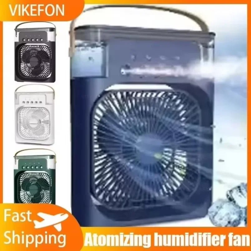 Summer Multifunctional Desktop Fan Air Humidifier Five - hole Spray Fan 3 In 1 Silent Air Cooler Portable Practical Cooling Fan - WAREHOUSE SHOP