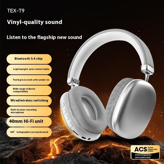 TEX - T9 Bluetooth Headset Wireless Headphone Head - mounted - WAREHOUSE SHOP