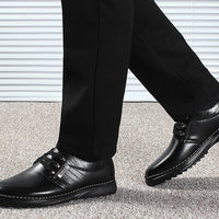 The new shoes shoes fall men's business casual shoes men shoes shoes round British Dad - WAREHOUSE SHOP