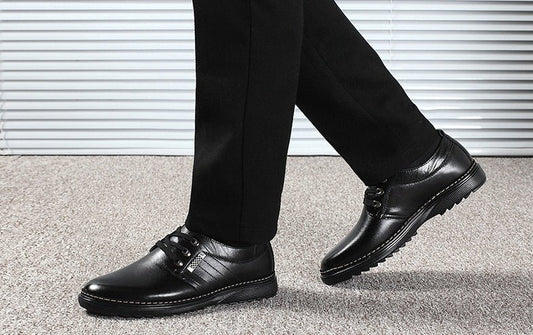 The new shoes shoes fall men's business casual shoes men shoes shoes round British Dad - WAREHOUSE SHOP