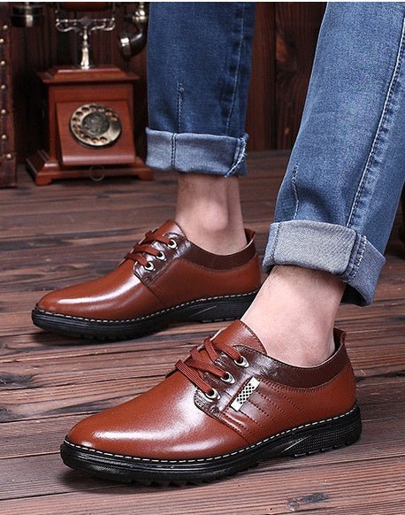 The new shoes shoes fall men's business casual shoes men shoes shoes round British Dad - WAREHOUSE SHOP