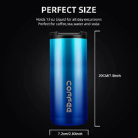 Thermal Travel Coffee Mug Cup Hot Warm Insulated Drinks Thermal Flask UK - WAREHOUSE SHOP