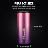 Thermal Travel Coffee Mug Cup Hot Warm Insulated Drinks Thermal Flask UK - WAREHOUSE SHOP