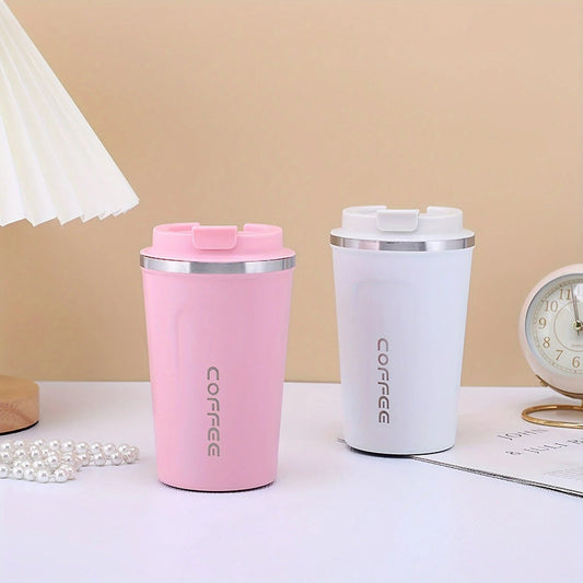 Thermo Cafe Car Thermos Mug for Tea Water Coffee Leak_Proof Travel Thermo Cup Coffee Mug 380/510ML Double Stainless Steel - WAREHOUSE SHOP