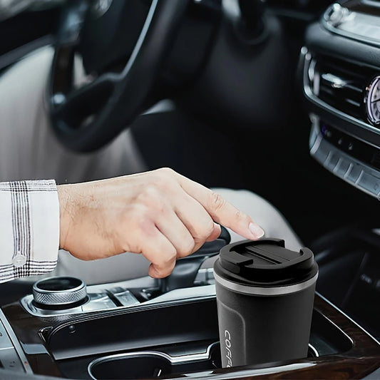 Thermo Cafe Car Thermos Mug for Tea Water Coffee Leak_Proof Travel Thermo Cup Coffee Mug 380/510ML Double Stainless Steel - WAREHOUSE SHOP