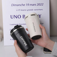 Thermo Cafe Car Thermos Mug for Tea Water Coffee Leak_Proof Travel Thermo Cup Coffee Mug 380/510ML Double Stainless Steel - WAREHOUSE SHOP