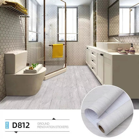 Thick Waterproof Floor Stickers – Self - Adhesive Non - Slip PVC for Bathroom & Kitchen - WAREHOUSE SHOP