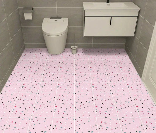 Thick Waterproof Floor Stickers – Self - Adhesive Non - Slip PVC for Bathroom & Kitchen - WAREHOUSE SHOP