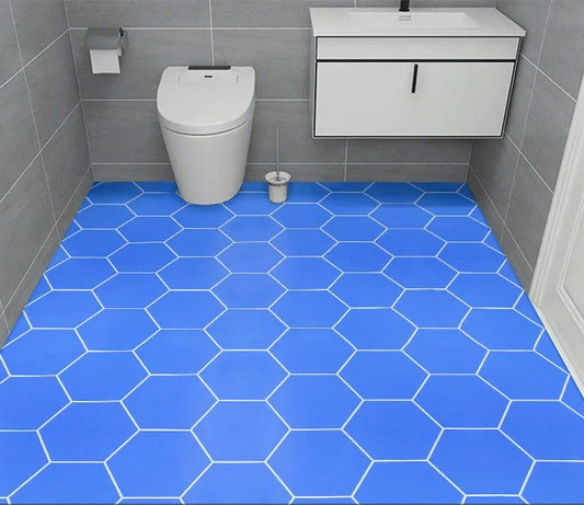 Thick Waterproof Floor Stickers – Self - Adhesive Non - Slip PVC for Bathroom & Kitchen - WAREHOUSE SHOP