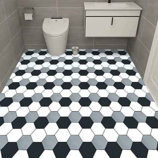Thick Waterproof Floor Stickers – Self - Adhesive Non - Slip PVC for Bathroom & Kitchen - WAREHOUSE SHOP