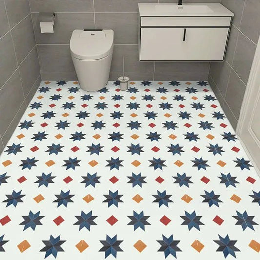 Thick Waterproof Floor Stickers – Self - Adhesive Non - Slip PVC for Bathroom & Kitchen - WAREHOUSE SHOP