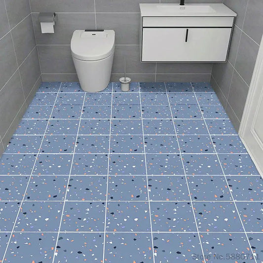 Thick Waterproof Floor Stickers – Self - Adhesive Non - Slip PVC for Bathroom & Kitchen - WAREHOUSE SHOP