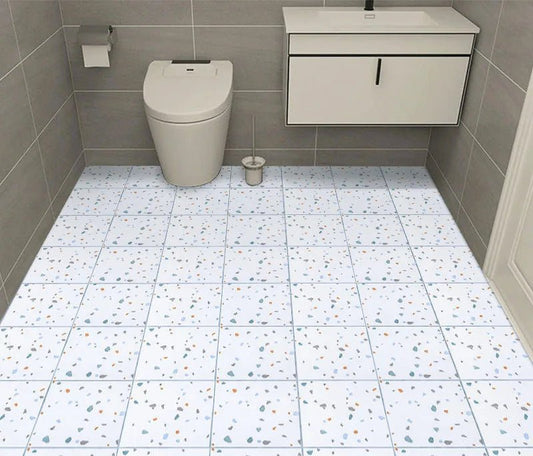 Thick Waterproof Floor Stickers – Self - Adhesive Non - Slip PVC for Bathroom & Kitchen - WAREHOUSE SHOP