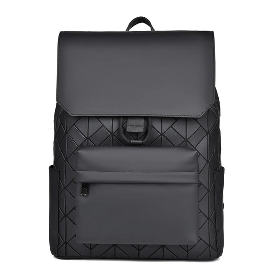 Trendy Brand Backpack Men's Bag Rhombus Laser Reflective Student School Bag Large Capacity Commuter Computer Bag - WAREHOUSE SHOP