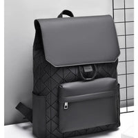 Trendy Brand Backpack Men's Bag Rhombus Laser Reflective Student School Bag Large Capacity Commuter Computer Bag - WAREHOUSE SHOP