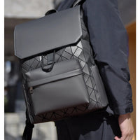 Trendy Brand Backpack Men's Bag Rhombus Laser Reflective Student School Bag Large Capacity Commuter Computer Bag - WAREHOUSE SHOP