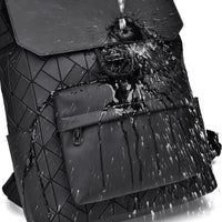 Trendy Brand Backpack Men's Bag Rhombus Laser Reflective Student School Bag Large Capacity Commuter Computer Bag - WAREHOUSE SHOP