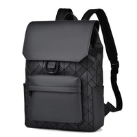Trendy Brand Backpack Men's Bag Rhombus Laser Reflective Student School Bag Large Capacity Commuter Computer Bag - WAREHOUSE SHOP