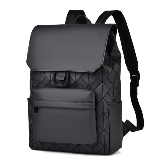 Trendy Brand Backpack Men's Bag Rhombus Laser Reflective Student School Bag Large Capacity Commuter Computer Bag - WAREHOUSE SHOP