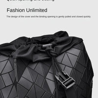 Trendy Brand Backpack Men's Bag Rhombus Laser Reflective Student School Bag Large Capacity Commuter Computer Bag - WAREHOUSE SHOP