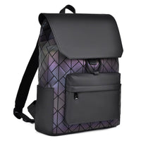 Trendy Brand Backpack Men's Bag Rhombus Laser Reflective Student School Bag Large Capacity Commuter Computer Bag - WAREHOUSE SHOP