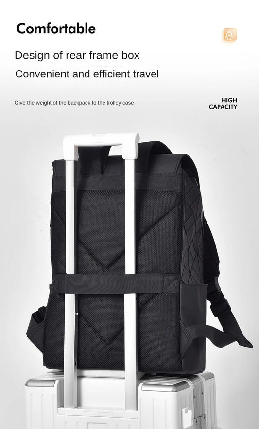 Trendy Brand Backpack Men's Bag Rhombus Laser Reflective Student School Bag Large Capacity Commuter Computer Bag - WAREHOUSE SHOP
