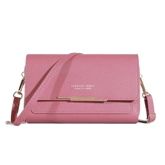 Trendy ladies wallet handbag with Korean design. Multi - card, large capacity shoulder bag – stylish, casual, and perfect for daily fashion. - WAREHOUSE SHOP