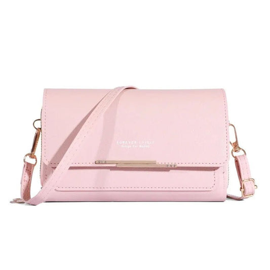Trendy ladies wallet handbag with Korean design. Multi - card, large capacity shoulder bag – stylish, casual, and perfect for daily fashion. - WAREHOUSE SHOP