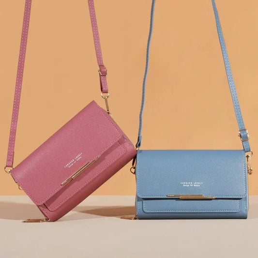 Trendy ladies wallet handbag with Korean design. Multi - card, large capacity shoulder bag – stylish, casual, and perfect for daily fashion. - WAREHOUSE SHOP
