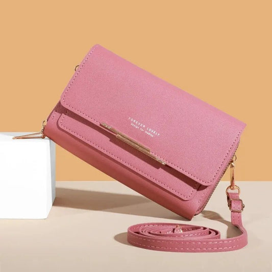 Trendy ladies wallet handbag with Korean design. Multi - card, large capacity shoulder bag – stylish, casual, and perfect for daily fashion. - WAREHOUSE SHOP