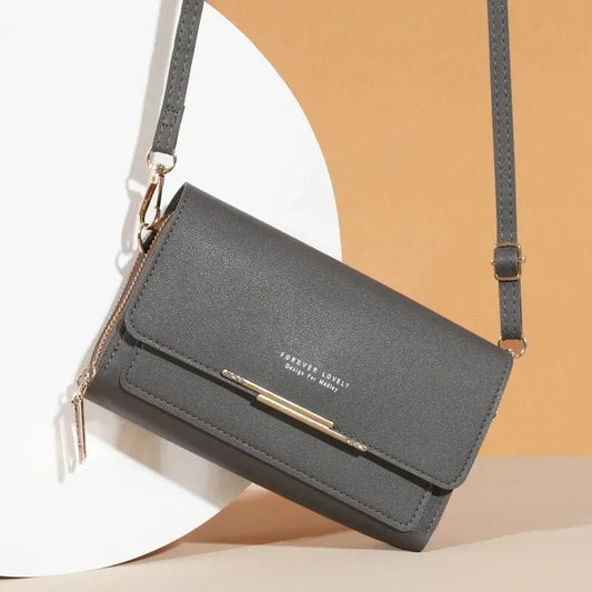 Trendy ladies wallet handbag with Korean design. Multi - card, large capacity shoulder bag – stylish, casual, and perfect for daily fashion. - WAREHOUSE SHOP