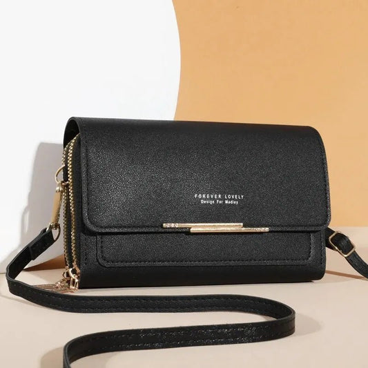 Trendy ladies wallet handbag with Korean design. Multi - card, large capacity shoulder bag – stylish, casual, and perfect for daily fashion. - WAREHOUSE SHOP