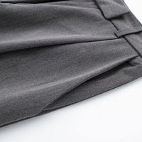 TRZA Women Fashion With Darts Front Pockets Wide Leg Pants Vintage High Waist Zipper Fly Female Trousers Mujer - WAREHOUSE SHOP