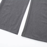 TRZA Women Fashion With Darts Front Pockets Wide Leg Pants Vintage High Waist Zipper Fly Female Trousers Mujer - WAREHOUSE SHOP