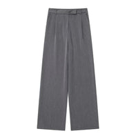 TRZA Women Fashion With Darts Front Pockets Wide Leg Pants Vintage High Waist Zipper Fly Female Trousers Mujer - WAREHOUSE SHOP