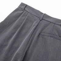 TRZA Women Fashion With Darts Front Pockets Wide Leg Pants Vintage High Waist Zipper Fly Female Trousers Mujer - WAREHOUSE SHOP