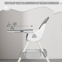 UBRAVOO Foldable Baby High Chair 6 Months Plus, with Large Antislip Pad & ToyRack, Easy to Clean Feeding , E500 - WAREHOUSE SHOP