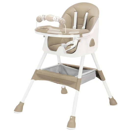 UBRAVOO Foldable Baby High Chair 6 Months Plus, with Large Antislip Pad & ToyRack, Easy to Clean Feeding , E500 - WAREHOUSE SHOP