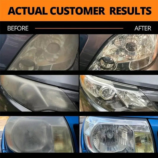 Universal Headlight Restoration Kit - Removes Yellowing&Scratches, Restores Clarity - Car Headlight Lens Polisher&Cleaning Solution - WAREHOUSE SHOP
