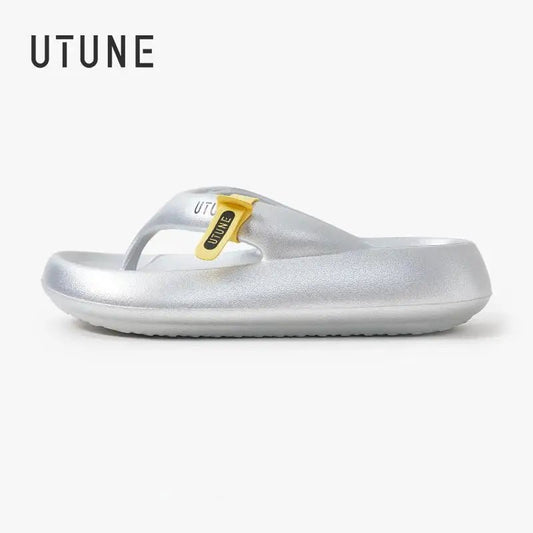 UTUNE Women's Thick Sole Flip Flops - Platform Summer Sandals with Arch Support, Non - Slip Comfortable Beach Slippers Lightweight - WAREHOUSE SHOP