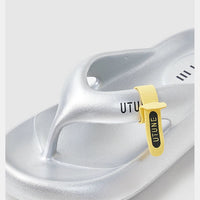 UTUNE Women's Thick Sole Flip Flops - Platform Summer Sandals with Arch Support, Non - Slip Comfortable Beach Slippers Lightweight - WAREHOUSE SHOP