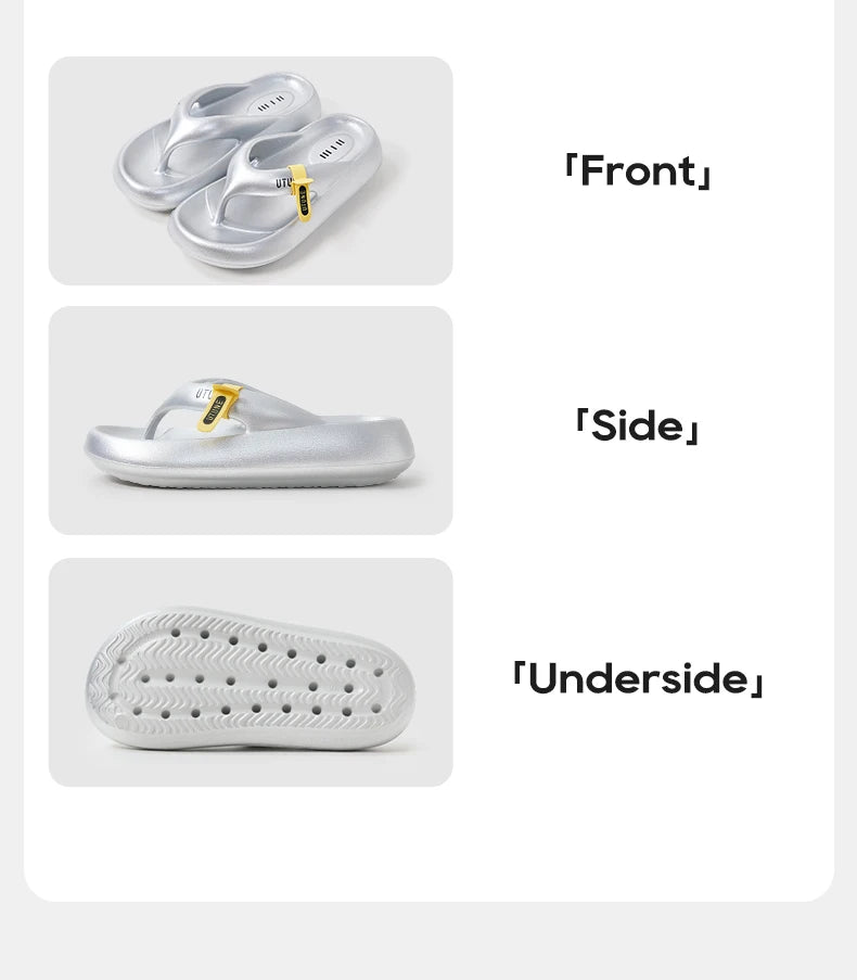UTUNE Women's Thick Sole Flip Flops - Platform Summer Sandals with Arch Support, Non - Slip Comfortable Beach Slippers Lightweight - WAREHOUSE SHOP