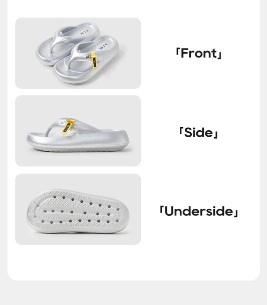UTUNE Women's Thick Sole Flip Flops - Platform Summer Sandals with Arch Support, Non - Slip Comfortable Beach Slippers Lightweight - WAREHOUSE SHOP
