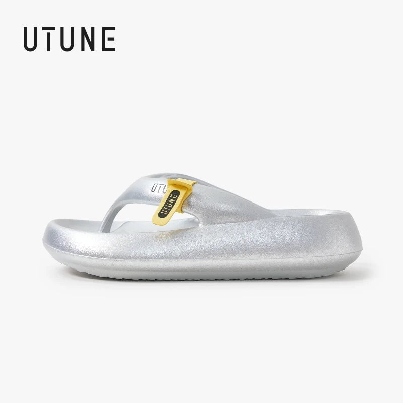 UTUNE Women's Thick Sole Flip Flops - Platform Summer Sandals with Arch Support, Non - Slip Comfortable Beach Slippers Lightweight - WAREHOUSE SHOP
